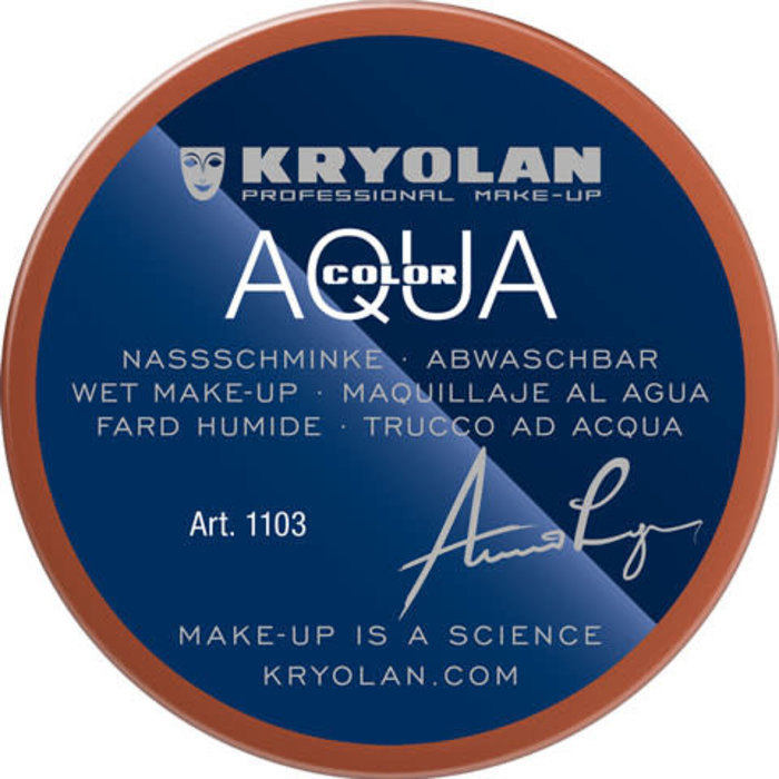 Kryolan Aquacolor waterschmink 55 ml, kleur 017 bruin