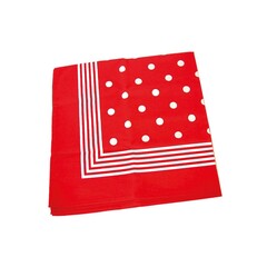 Zakdoek rood/witte bollen, 55cm