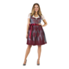 Haus Huberts Dirndl luxe silver/wijnrood met schort