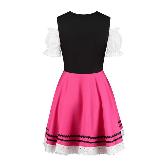 Haus Huberts Tiroler dirndl zwart/roze kleedje met bloes