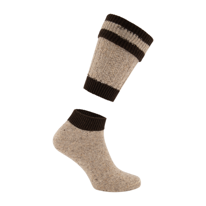 Haus Huberts Oktoberfest kousen 2-dlg beige/bruin