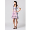Dirndl luxe Talita rauchblau-rose met schort zonder bloes