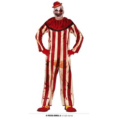 Killer Clown rood/wit gestreept