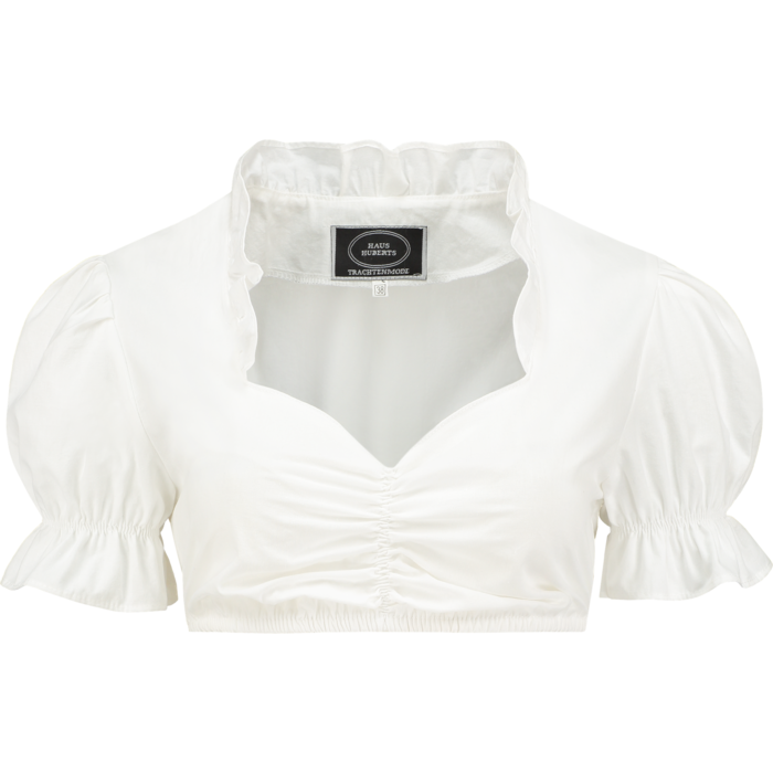Haus Huberts Dirndl bloes met ruches kraag wit