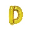 Letter ballon met stokje goud letter D 41cm
