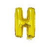 Letter ballon met stokje goud letter H 41cm