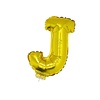 Letter ballon met stokje goud letter J 41cm