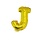 Letter ballon met stokje goud letter J 41cm