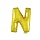 Letter ballon met stokje goud letter N 41cm