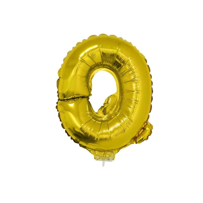 Letter ballon met stokje goud letter Q 41cm