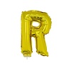 Letter ballon met stokje goud letter R 41cm
