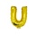 Letter ballon met stokje goud letter U 41cm