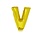 Letter ballon met stokje goud letter V 41cm