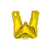 Letter ballon met stokje goud letter W 41cm