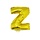 Letter ballon met stokje goud letter Z 41cm
