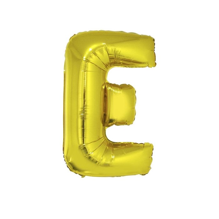 Letter ballon goud letter E 102cm