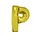 Letter ballon goud letter P 102cm