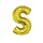 Letter ballon goud letter S 102cm