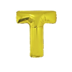 Letter ballon goud letter T 102cm