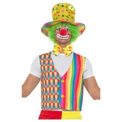 Clown kit gilet hoed en strik