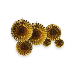 Set 6 Waaiers folie goud