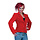 Dames vest Fuzzy rood
