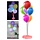 Stand ballons met 7 stikcks en led licht