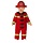 Brandweer jumpsuit rood baby