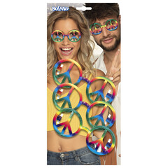 Set 3 Partybrillen Hippie