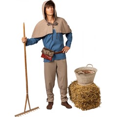 Middeleeuwse dienaar boer kostuum