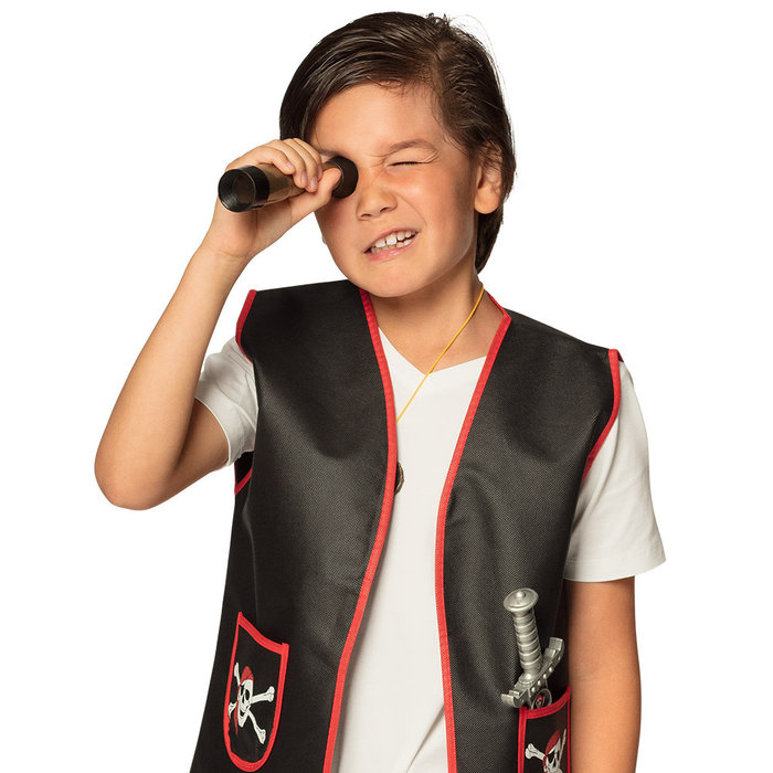 Set Piratenaccessoires (telescoop 18 cm, dolk 23 cm, amulet en 2 munten)