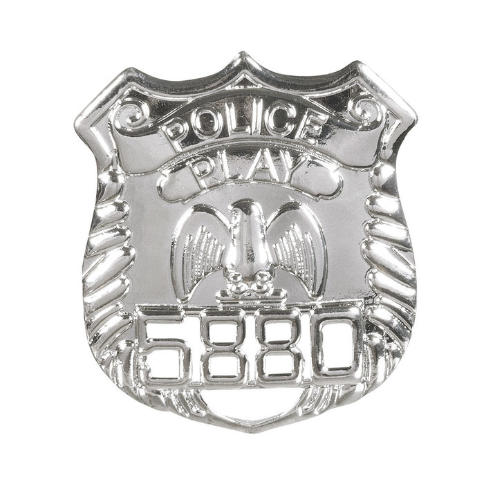 Politie set (pet, partybril, badge & knuppel)