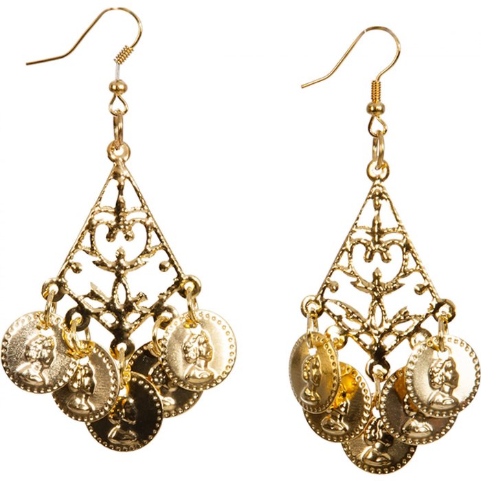 Ketting met oorringen goud