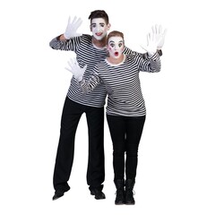 Funny Fashion Mimespeler Gestreept shirt zwart-wit