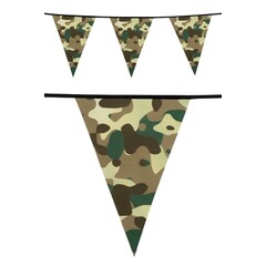Vlaggenlijn camouflage leger PE 6meter
