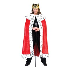 Funny Fashion Cape rood koning Arthur One size