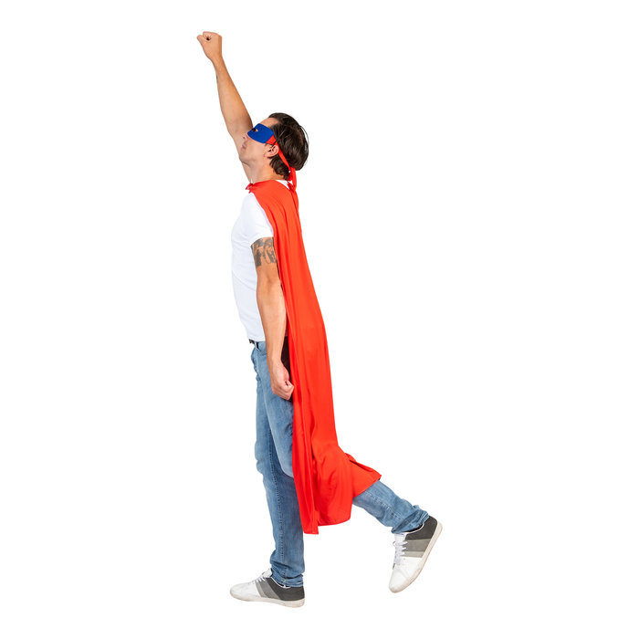 Cape rood superheld One Size