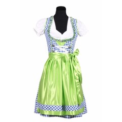 Dirndl Alina blauw-groen met schort Zonder bloes