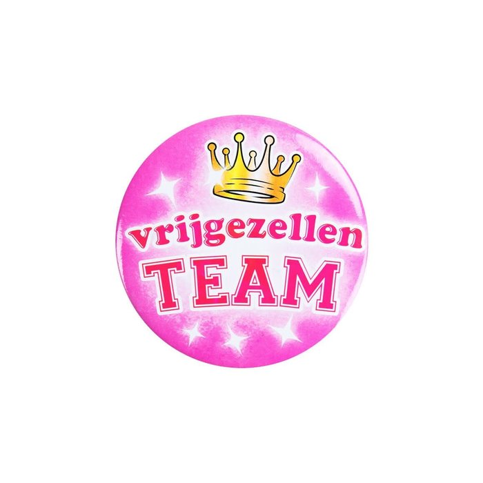 Button 'Vrijgezellen Team' dame klein