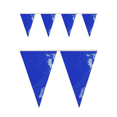 PartyXplosion PVC vlaggenlijn blauw 10 meter brandveilig