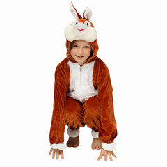 PartyLine Bruin konijn kostuum pluche kind