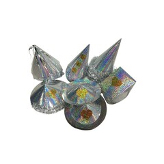 Party hoedjes zilver per doos 72stuks