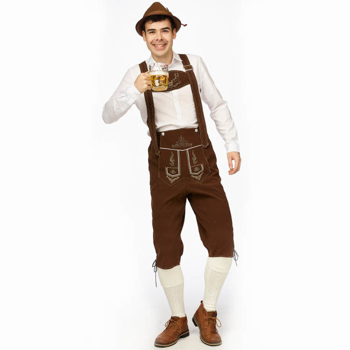 PartyLine Tiroler broek bruin