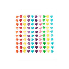 PXP Professional Colours Decoratiestickers hartje pearl 100 stuks ass