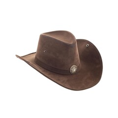 Cowboyhoed lederlook bruin