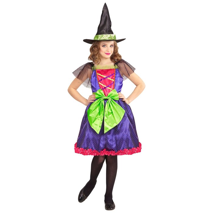 Widmann Heks kostuum Witch paars kind
