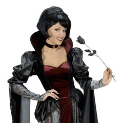 Widmann Zwarte roos plastic 44cm