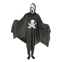 Funny Fashion Poncho geest met doodskop