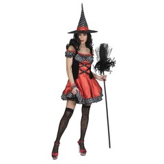 Funny Fashion Heks rood zwart met stippen