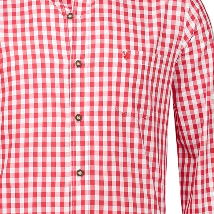 Haus Huberts Tirolerhemd rood-wit